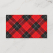 Carte De Visite Clan écossais Ramsay Red Tartan Plaid (Dos)