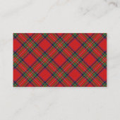 Carte De Visite Clan écossais Stewart Tartan Plaid (Dos)