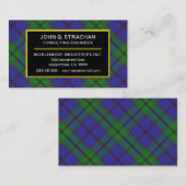 Carte De Visite Clan écossais Strachan Tartan Plaid (Devant / Derrière)