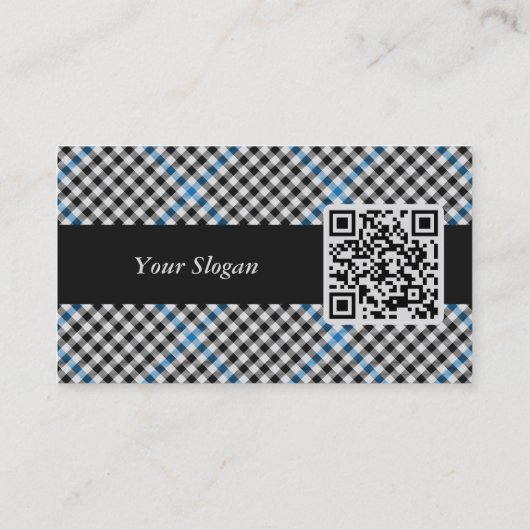 Carte De Visite Clan Haig Crest over Check Tartan (Dos)