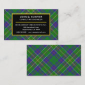 Carte De Visite Clan Hunter écossais Tartan Plaid (Devant / Derrière)
