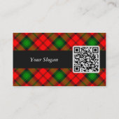 Carte De Visite Clan Kerr Crest sur Tartan (Dos)