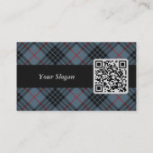 Carte De Visite Clan MacKay Crest sur Blue Tartan (Dos)