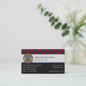 Carte De Visite Clan MacLachlan Crest sur Tartan (Debout devant)