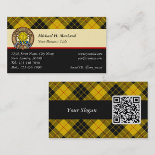 Carte De Visite Clan Macleod de Lewis Tartan