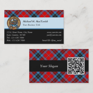 Carte De Visite Clan MacTavish Tartan