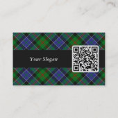 Carte De Visite Clan Paterson Crest sur Tartan (Dos)