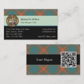 Carte De Visite Clan Wilson Ancienne Tartan (Devant / Derrière)