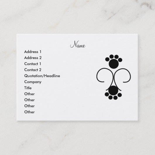 Carte De Visite Clancey Fancy Pants (Devant)