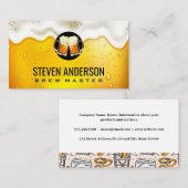 Carte De Visite Clanchement de grenades | Froth de bière (Devant / Derrière)