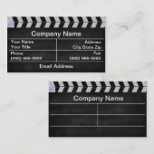 Carte De Visite clap cinéma (Devant / Derrière)