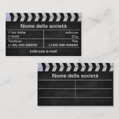 Carte De Visite clap cinema (Devant / Derrière)