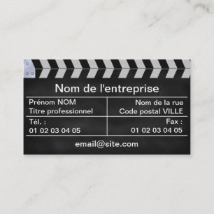 Carte De Visite clap cinéma