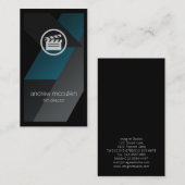 Carte De Visite Clapperboard Icon Film Director (Devant / Derrière)