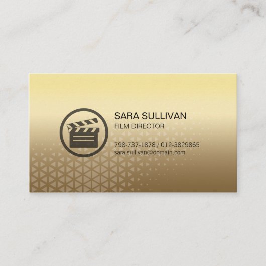 Carte De Visite Clapperboard Icon Film Director (Devant)