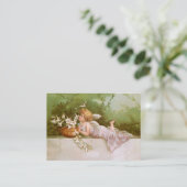 Carte De Visite Clapsaddle : Ange avec des lis (Debout devant)