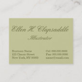 Carte De Visite Clapsaddle : Ange avec le livre et les fleurs (Dos)