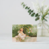 Carte De Visite Clapsaddle : Ange jouant l'harpe (Debout devant)