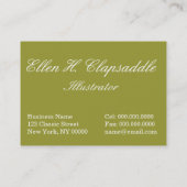 Carte De Visite Clapsaddle : Ange jouant l'harpe (Dos)