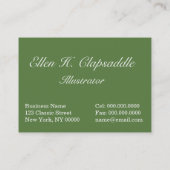 Carte De Visite Clapsaddle : Deux anges sur une lune de faucille (Dos)