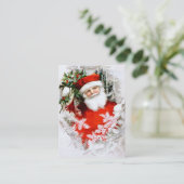 Carte De Visite Clapsaddle : Le père noël avec le houx (Debout devant)