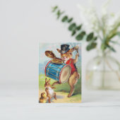 Carte De Visite Clapsaddle : Mise en tambour du lapin (Debout devant)