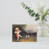 Carte De Visite Clapsaddle : Petit ange avec la cannelure (Debout devant)