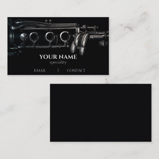 Carte De Visite Clarinet (Devant / Derrière)