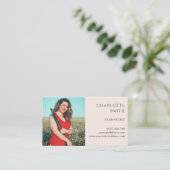 Carte De Visite Clarinetist 2 Photo Blush rose moderne (Debout devant)