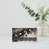 Carte De Visite clarinette Leçons instructeur de musique aux instr (Debout devant)