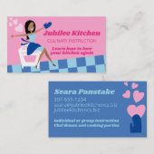 Carte De Visite Classe cuisine de femme afro-américaine (Devant / Derrière)