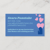 Carte De Visite Classe cuisine de femme afro-américaine (Dos)