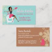 Carte De Visite Classe cuisine de femme afro-américaine (Devant / Derrière)