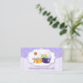Carte De Visite Classé Cupcake Store Damask (Debout devant)