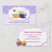 Carte De Visite Classé Cupcake Store Damask (Devant / Derrière)