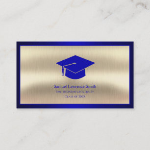 Carte De Visite Classe de graduation moderne de l'étudiant Blue Go