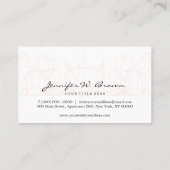 Carte De Visite Classe de yoga mobile de gymnase rose (Dos)