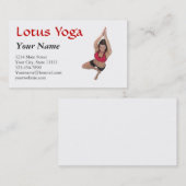 Carte De Visite Classe d'instructeur de yoga (Devant / Derrière)