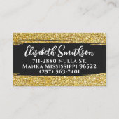 Carte De Visite Classé & Elegant Gold Parties scintillant Moderne (Devant)