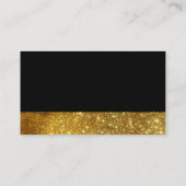 Carte De Visite Classé Elegant Luxury Black & Gold Parties scintil (Dos)