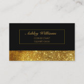 Carte De Visite Classé Elegant Luxury Black & Gold Parties scintil (Devant)
