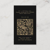 Carte De Visite Classé élégant Mandala Chic Luxury Black and Gold (Dos)