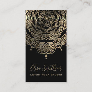 Carte De Visite Classé élégant Mandala Chic Luxury Black and Gold