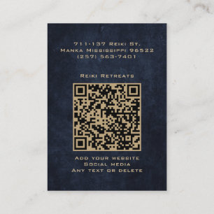 Carte De Visite Classé élégant Mandala Chic Luxury Gold Navy Blue