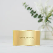 Carte De Visite Classé Faux Gold Moderne Simple Modèle tendance (Debout devant)