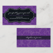 CARTE DE VISITE classe fleurit violet violet noir (Devant / Derrière)