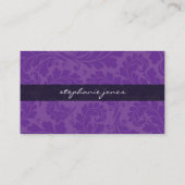 CARTE DE VISITE classe fleurit violet violet noir (Dos)