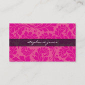 CARTE DE VISITE classe florissante fuschia rose no (Dos)