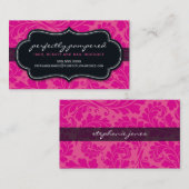 CARTE DE VISITE classe florissante fuschia rose no (Devant / Derrière)