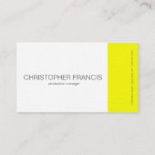 carte de visite classe jaune et blanc (Dos)